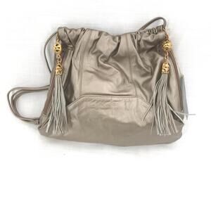 Vintage Old Stock Paul Joseph Bronze Leather Mocha Tasseled Shoulder Bag